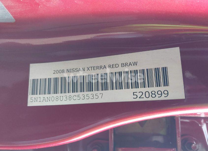 Photo 9 of 2008 Nissan Xterra S (VIN 5N1AN08U38C535357)
