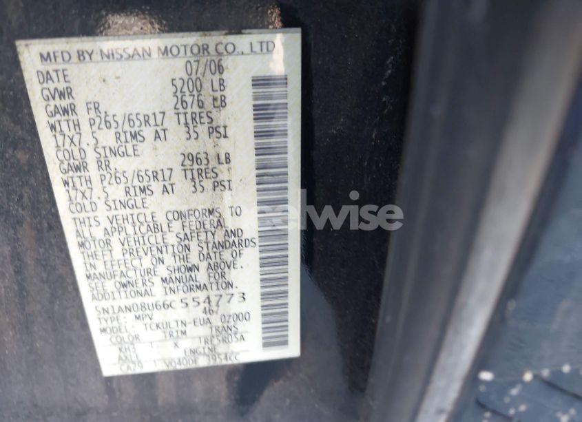 Photo 9 of 2006 Nissan Xterra SE (VIN 5N1AN08U66C554773)