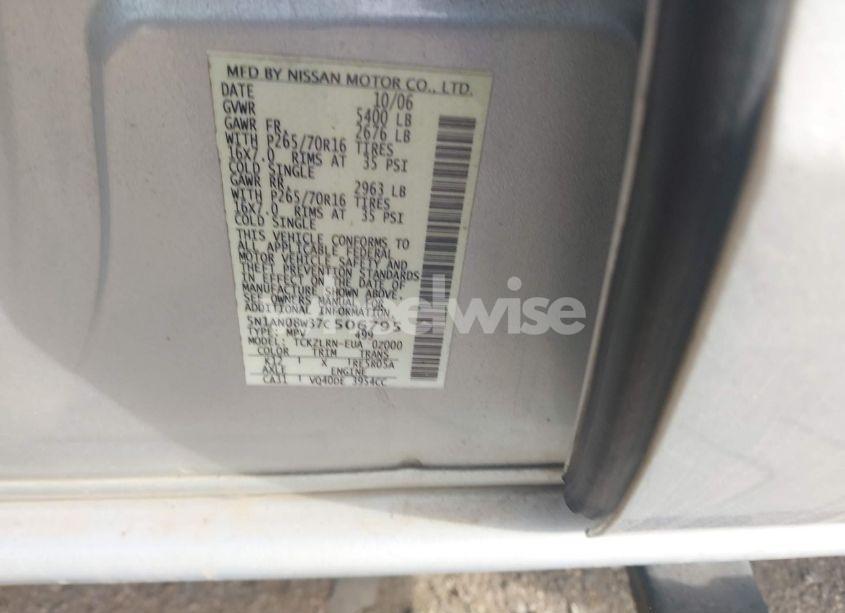 Photo 9 of 2007 Nissan Xterra S (VIN 5N1AN08W37C506795)