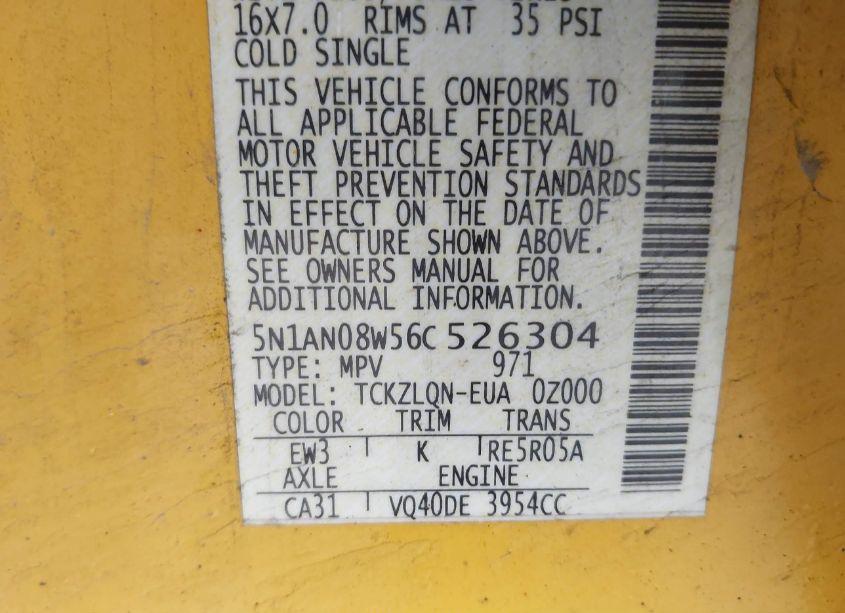 Photo 9 of 2006 Nissan Xterra X (VIN 5N1AN08W56C526304)