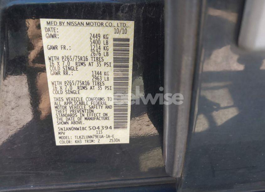 Photo 9 of 2011 Nissan Xterra PRO-4X (VIN 5N1AN0NW1BC504394)