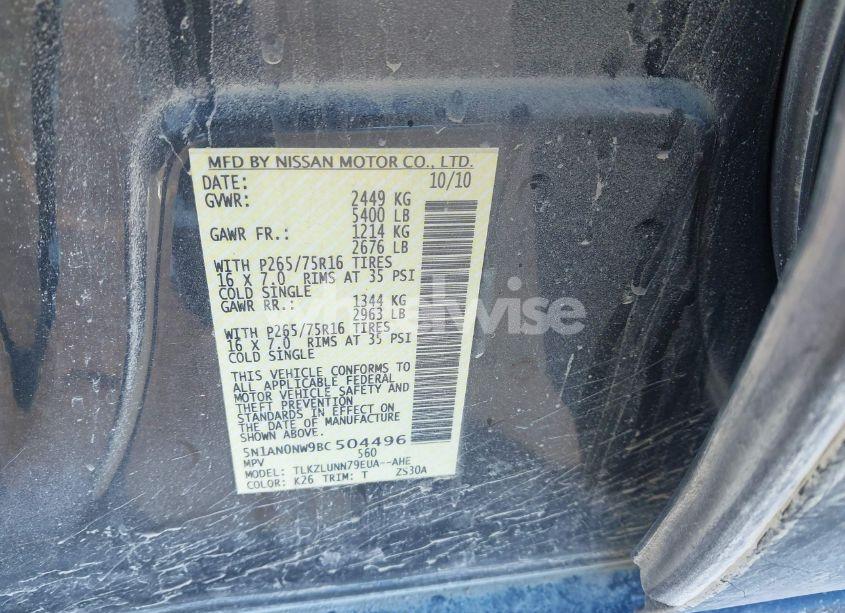 Photo 9 of 2011 Nissan Xterra PRO-4X (VIN 5N1AN0NW9BC504496)