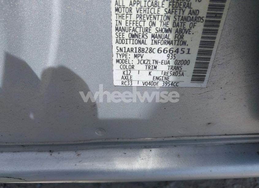 Photo 9 of 2008 Nissan Pathfinder SE (VIN 5N1AR18B28C666451)