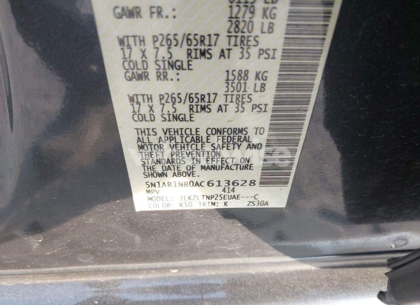 Photo 9 of 2010 Nissan Pathfinder SE (VIN 5N1AR1NB0AC613628)