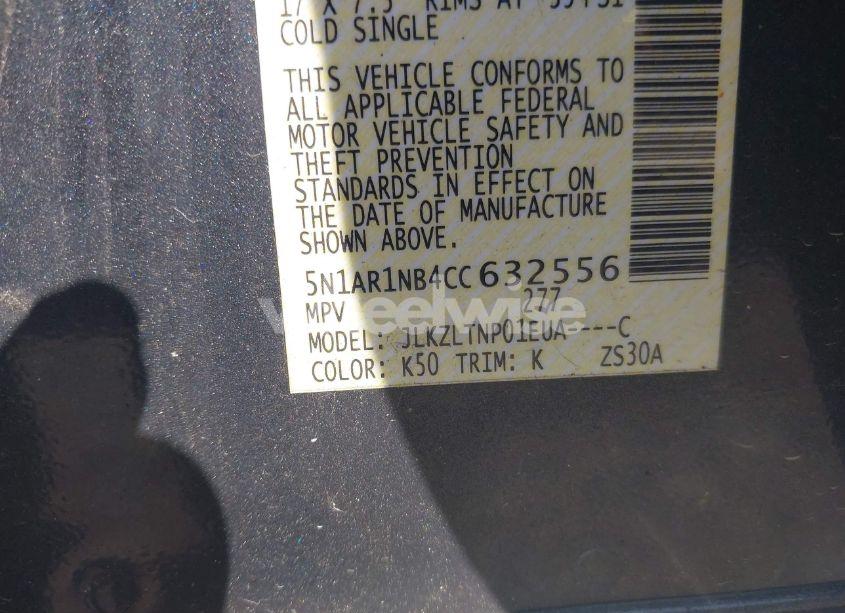 Photo 9 of 2012 Nissan Pathfinder SV (VIN 5N1AR1NB4CC632556)