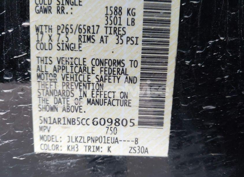 Photo 9 of 2012 Nissan Pathfinder SILVER (VIN 5N1AR1NB5CC609805)