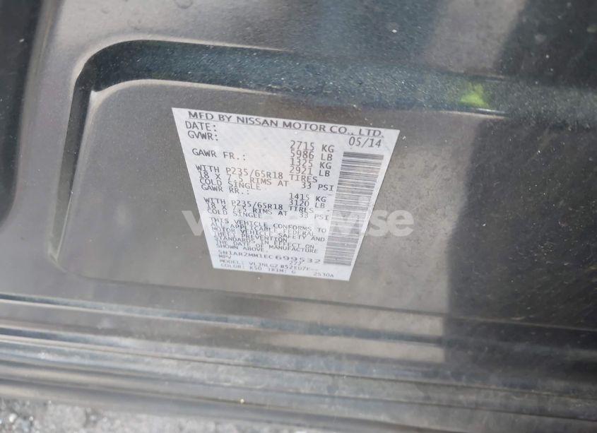 Photo 9 of 2014 Nissan Pathfinder SL (VIN 5N1AR2MM1EC699532)