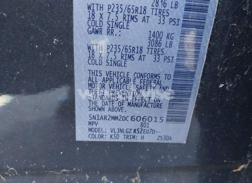 Photo 9 of 2013 Nissan Pathfinder SL (VIN 5N1AR2MM2DC606015)