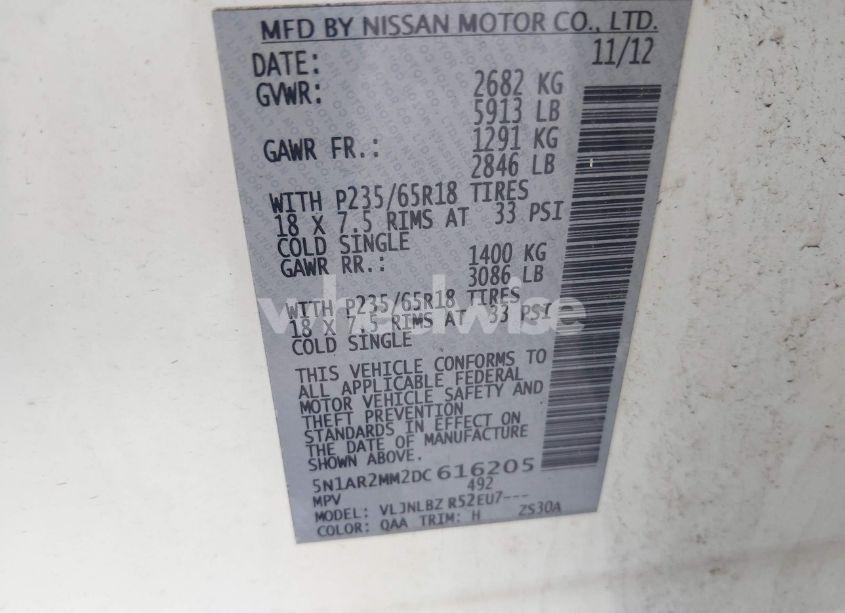 Photo 9 of 2013 Nissan Pathfinder S (VIN 5N1AR2MM2DC616205)