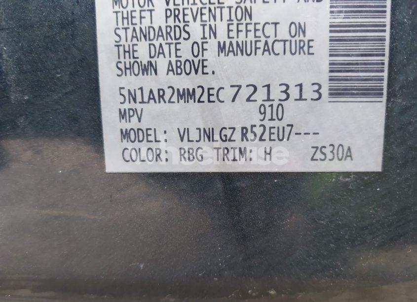 Photo 9 of 2014 Nissan Pathfinder PLATINUM/S/SL/SV (VIN 5N1AR2MM2EC721313)