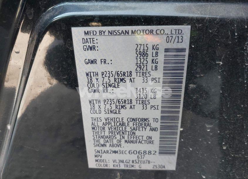 Photo 9 of 2014 Nissan Pathfinder SL (VIN 5N1AR2MM3EC606882)