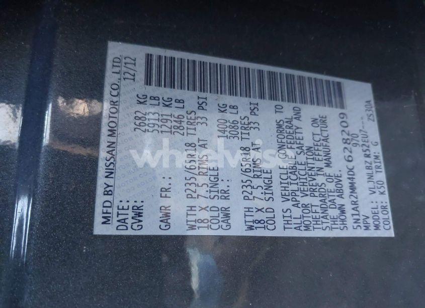 Photo 9 of 2013 Nissan Pathfinder S (VIN 5N1AR2MM4DC628209)