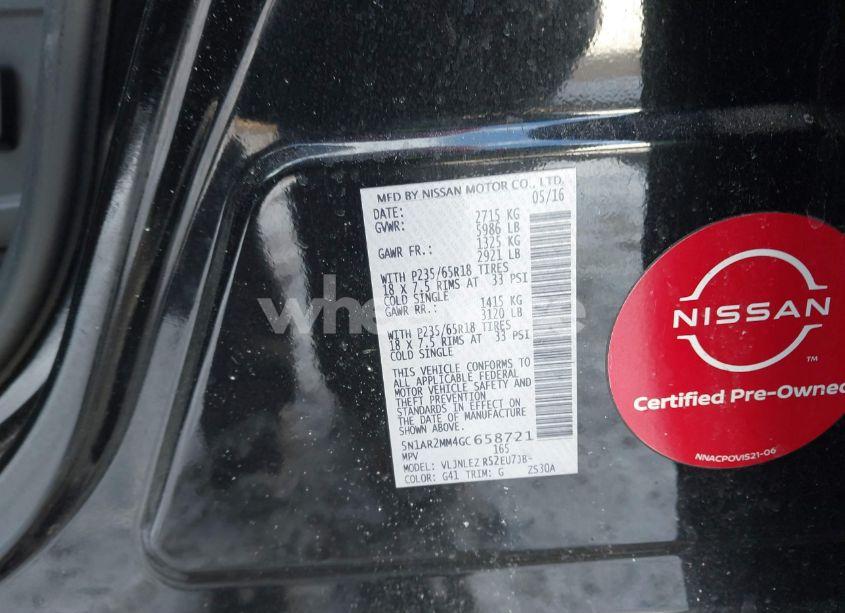 Photo 9 of 2016 Nissan Pathfinder SV (VIN 5N1AR2MM4GC658721)