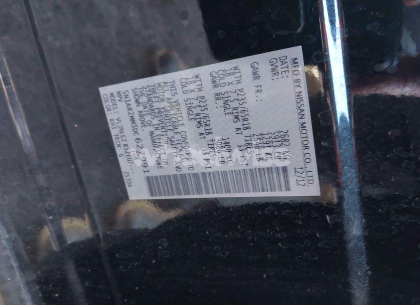 Photo 9 of 2013 Nissan Pathfinder SV (VIN 5N1AR2MM5DC627991)