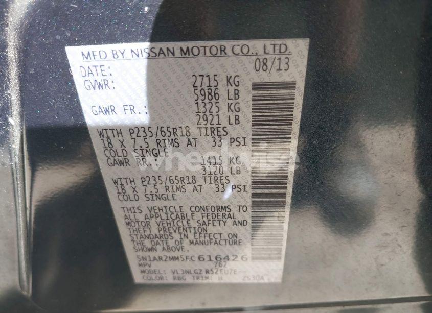 Photo 9 of 2014 Nissan Pathfinder SL (VIN 5N1AR2MM5EC616426)