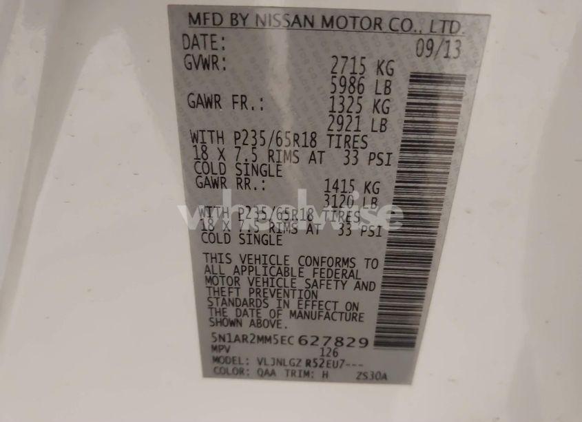 Photo 9 of 2014 Nissan Pathfinder SL (VIN 5N1AR2MM5EC627829)