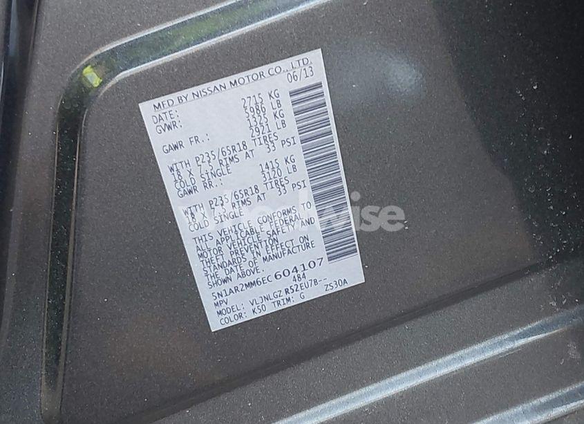 Photo 9 of 2014 Nissan Pathfinder SL (VIN 5N1AR2MM6EC604107)