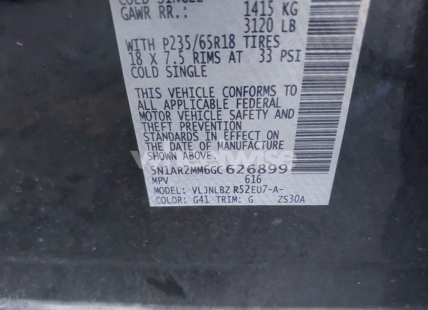 Photo 9 of 2016 Nissan Pathfinder S (VIN 5N1AR2MM6GC626899)