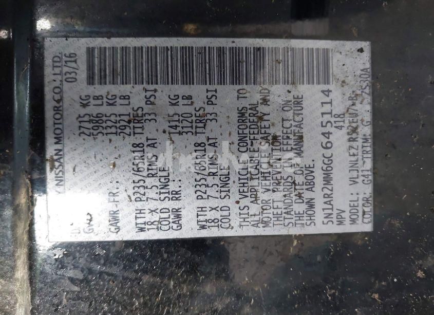 Photo 9 of 2016 Nissan Pathfinder SV (VIN 5N1AR2MM6GC645114)