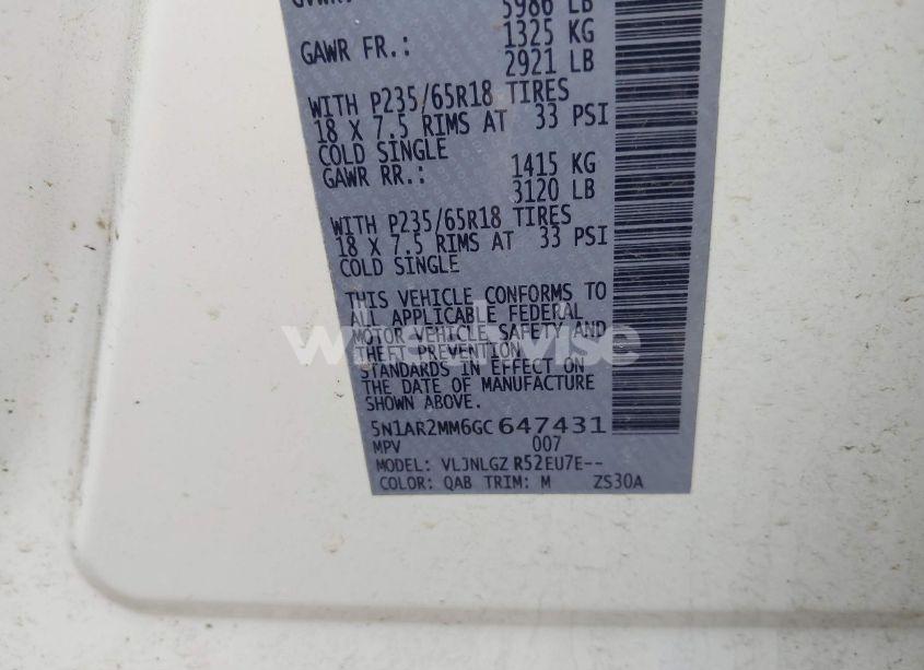 Photo 9 of 2016 Nissan Pathfinder SL (VIN 5N1AR2MM6GC647431)