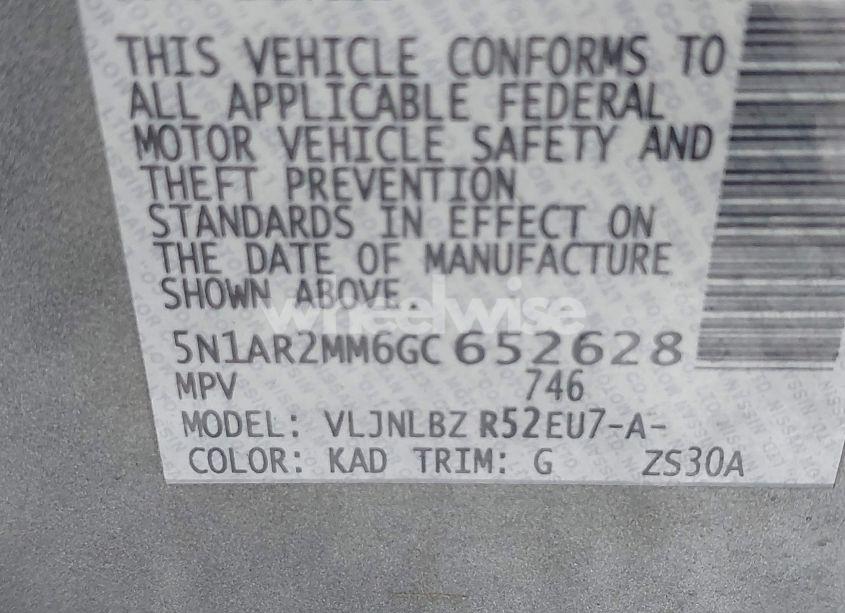 Photo 9 of 2016 Nissan Pathfinder S (VIN 5N1AR2MM6GC652628)