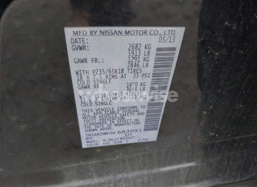 Photo 9 of 2013 Nissan Pathfinder SV (VIN 5N1AR2MM7DC683091)