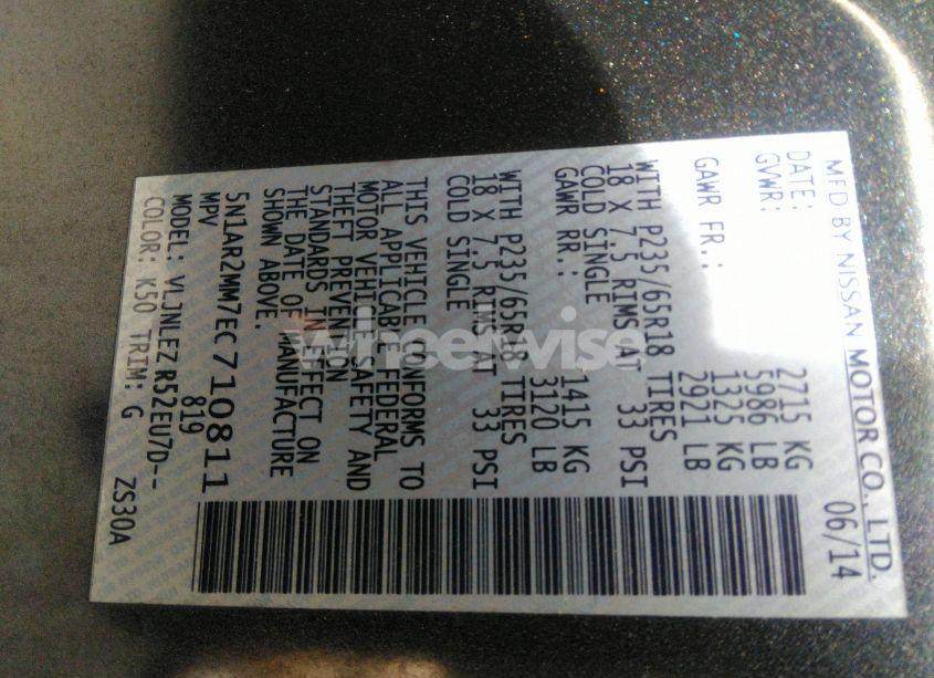 Photo 9 of 2014 Nissan Pathfinder SV (VIN 5N1AR2MM7EC710811)