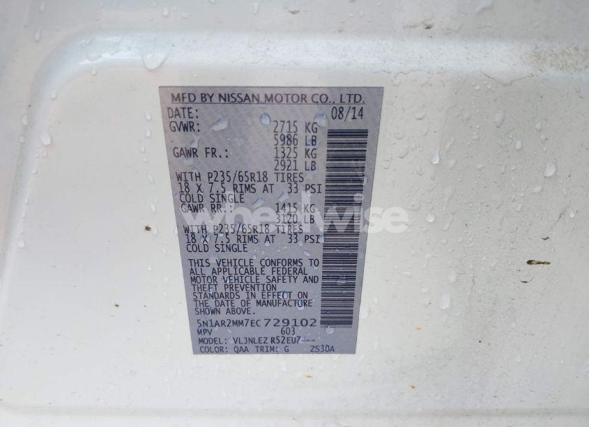 Photo 9 of 2014 Nissan Pathfinder SV (VIN 5N1AR2MM7EC729102)