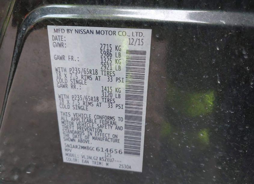 Photo 9 of 2016 Nissan Pathfinder SL (VIN 5N1AR2MM8GC614656)