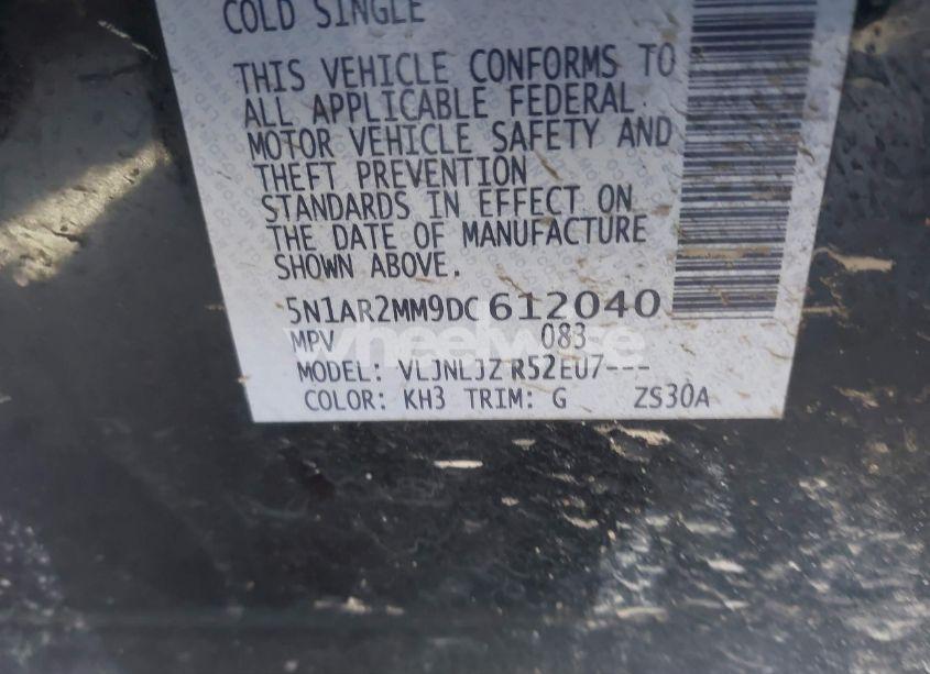 Photo 9 of 2013 Nissan Pathfinder PLATINUM (VIN 5N1AR2MM9DC612040)