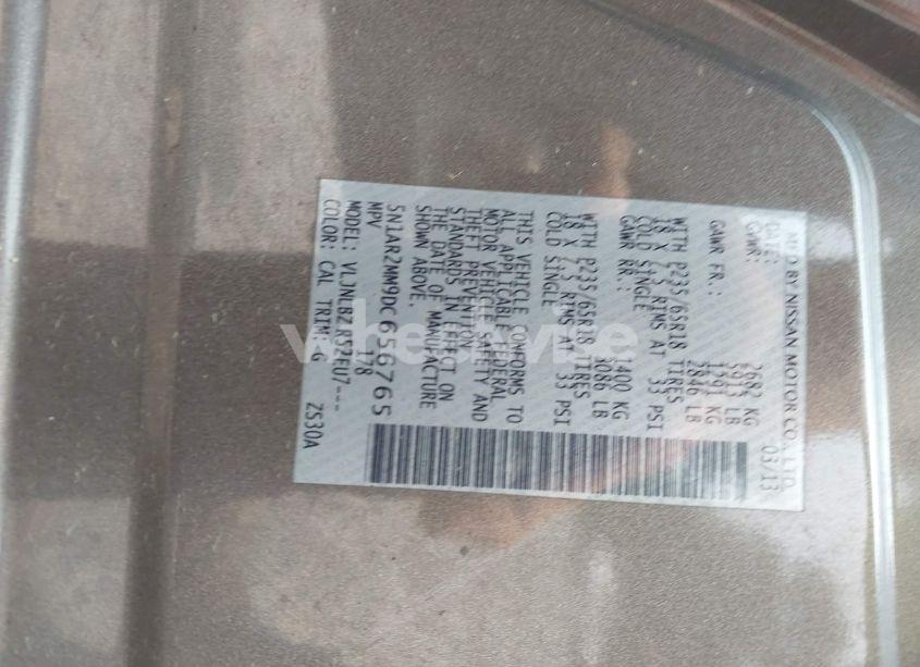 Photo 9 of 2013 Nissan Pathfinder S (VIN 5N1AR2MM9DC656765)