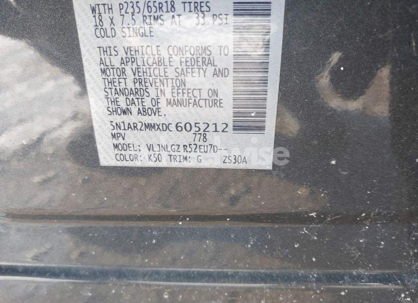 Photo 7 of 2013 Nissan Pathfinder SL (VIN 5N1AR2MMXDC605212)