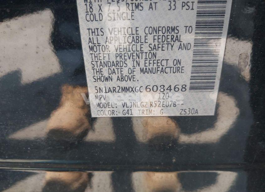 Photo 9 of 2016 Nissan Pathfinder SL (VIN 5N1AR2MMXGC608468)