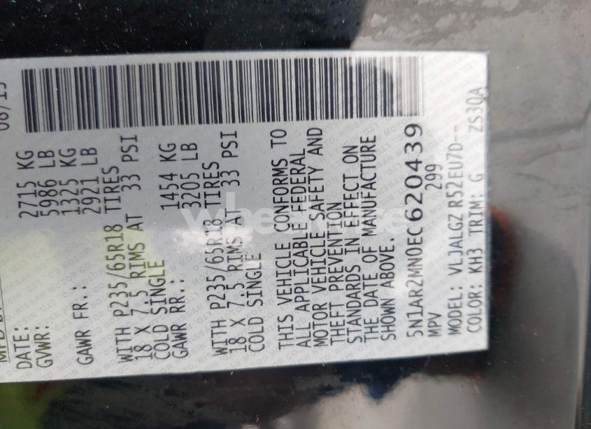 Photo 9 of 2014 Nissan Pathfinder SL (VIN 5N1AR2MN0EC620439)