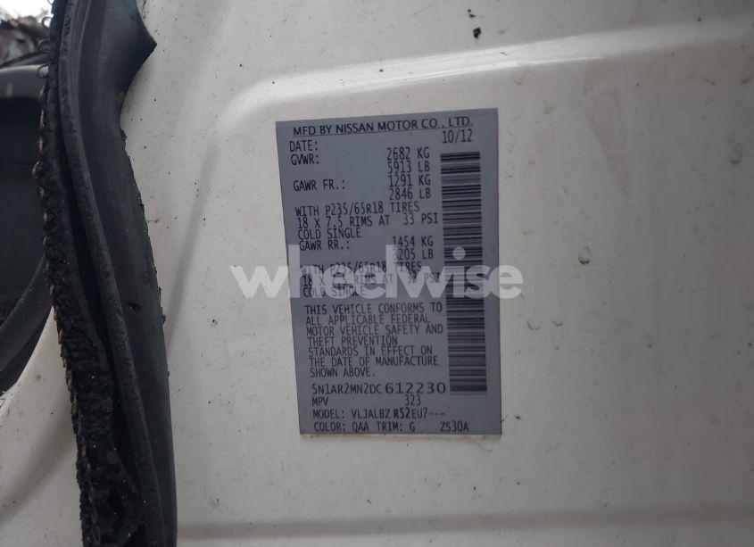 Photo 9 of 2013 Nissan Pathfinder S (VIN 5N1AR2MN2DC612230)