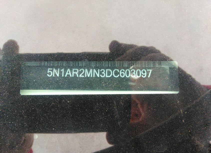 Photo 9 of 2013 Nissan Pathfinder S/SV/SL/PLATINUM (VIN 5N1AR2MN3DC603097)