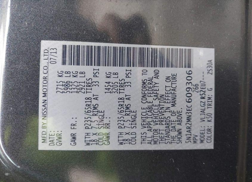 Photo 9 of 2014 Nissan Pathfinder SL (VIN 5N1AR2MN3EC609306)