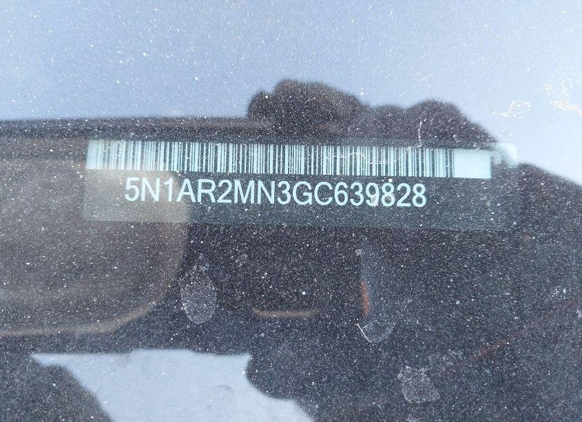 Photo 9 of 2016 Nissan Pathfinder PLATINUM/S/SL/SV (VIN 5N1AR2MN3GC639828)