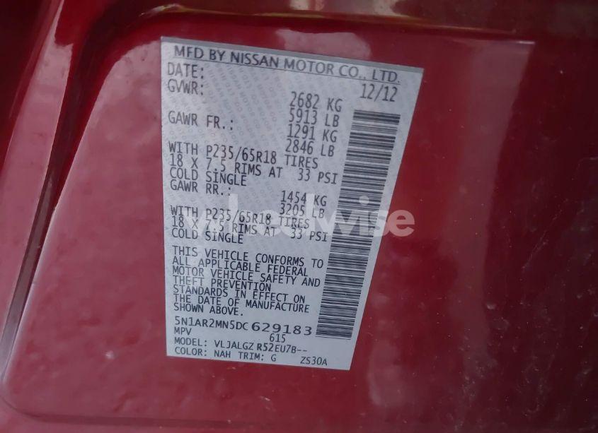 Photo 9 of 2013 Nissan Pathfinder SL (VIN 5N1AR2MN5DC629183)