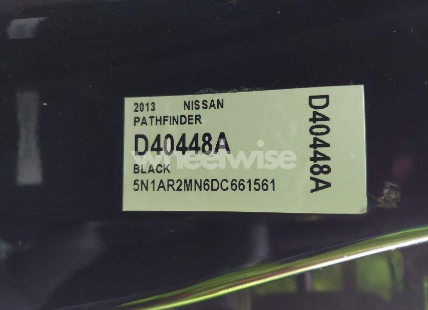 Photo 9 of 2013 Nissan Pathfinder SL (VIN 5N1AR2MN6DC661561)