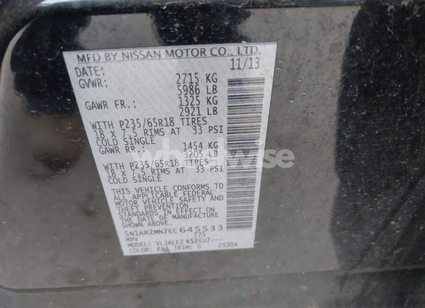 Photo 9 of 2014 Nissan Pathfinder SV (VIN 5N1AR2MN7EC645533)