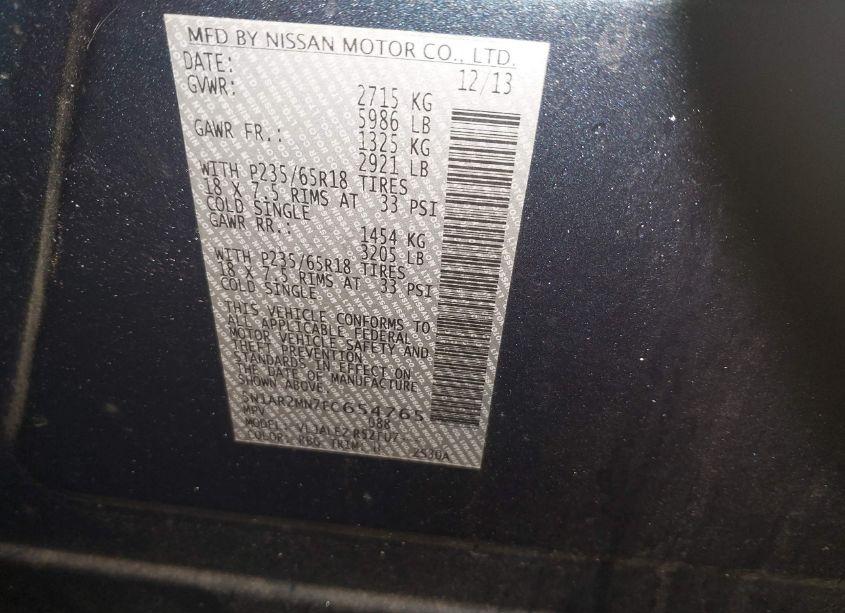 Photo 9 of 2014 Nissan Pathfinder SV (VIN 5N1AR2MN7EC654765)