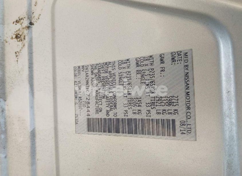 Photo 9 of 2014 Nissan Pathfinder S (VIN 5N1AR2MN7EC728444)