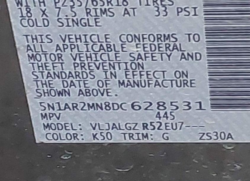 Photo 9 of 2013 Nissan Pathfinder SL (VIN 5N1AR2MN8DC628531)