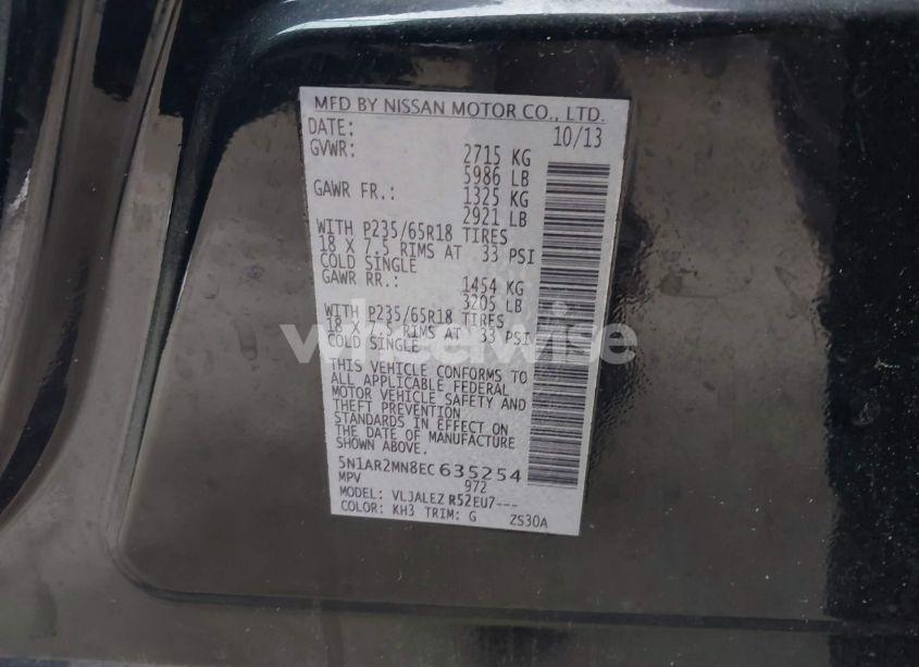 Photo 9 of 2014 Nissan Pathfinder SV (VIN 5N1AR2MN8EC635254)