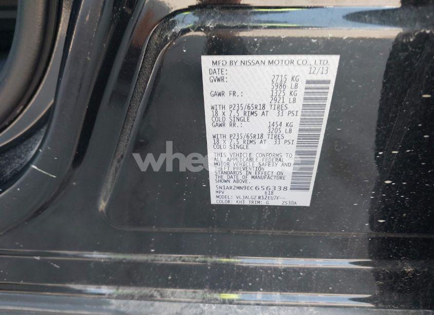 Photo 9 of 2014 Nissan Pathfinder SL (VIN 5N1AR2MN9EC656338)