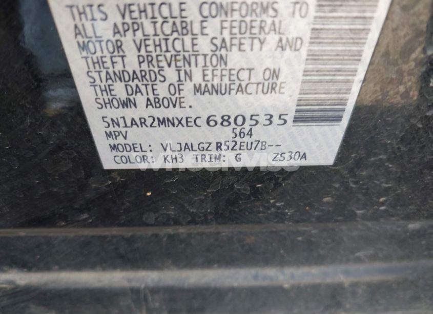 Photo 9 of 2014 Nissan Pathfinder SL (VIN 5N1AR2MNXEC680535)