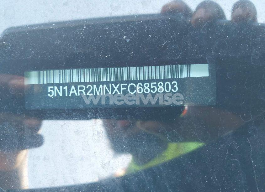 Photo 9 of 2015 Nissan Pathfinder PLATINUM/S/SL/SV (VIN 5N1AR2MNXFC685803)