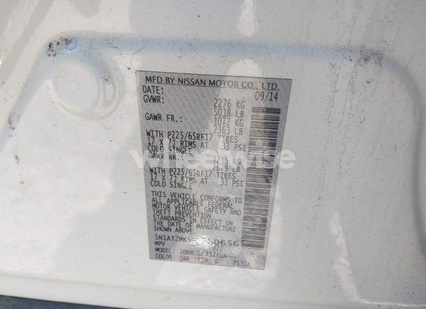 Photo 9 of 2015 Nissan Rogue SV (VIN 5N1AT2MK5FC760656)