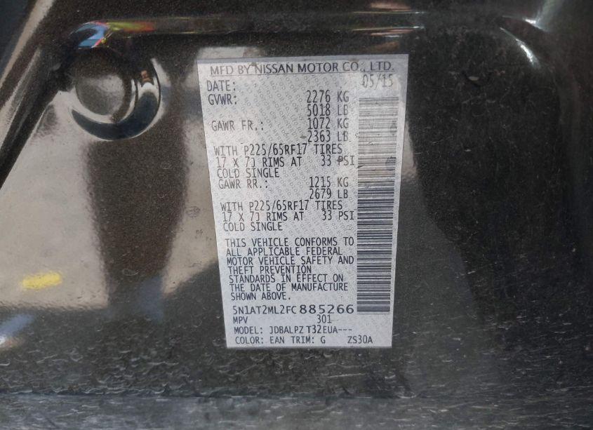 Photo 9 of 2015 Nissan Rogue S (VIN 5N1AT2ML2FC885266)